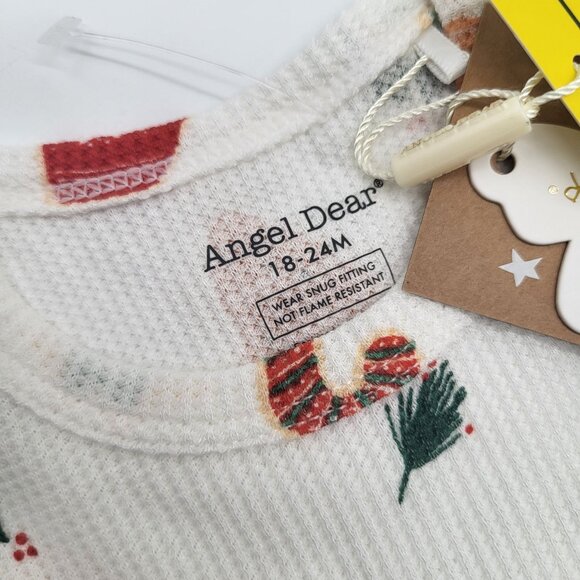 ANGEL DEAR 18-24M Don't Eat Santa's Cookies Christmas Pajamas 2pc set Holiday - Picture 3 of 4